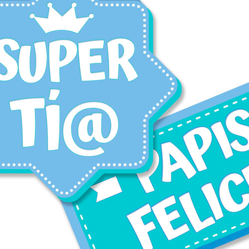 Cartelitos Para La Foto Photo Booth Props Baby Shower Azul