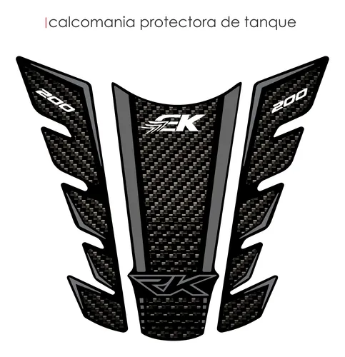Calcomanias Rk 200 Fibra Carbono