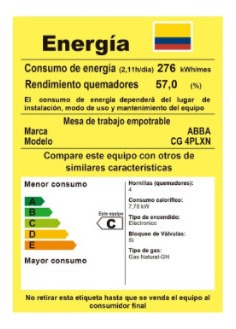 Imagen 3 de 3 de Cubierta Inox 4ptos Gas Cg4plx