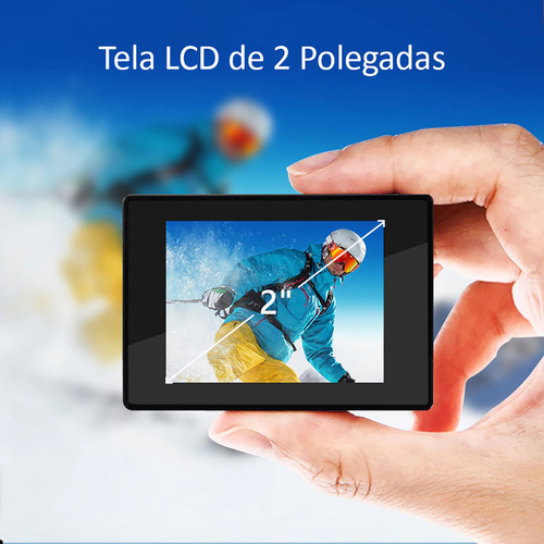 Câmera de ação esportiva Click H9r 4k wifi controle prova dágua Moto cor preto