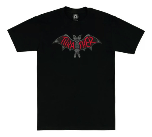 Remera Thrasher Men Bat Manga Corta Skate Algodon Hombre