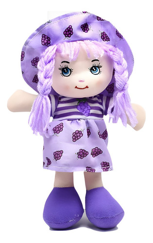 Muñeca De Trapo Suave Kawaii 35cm Con Sombrero Y Falda