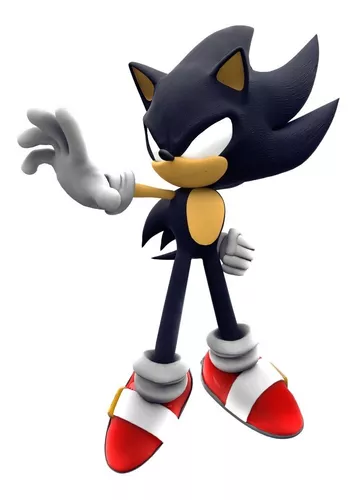 Boneco Sonic Preto Grande Super Size 23Cm - Sonic em Promoção na