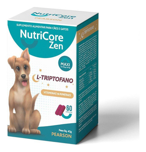 Suplemento Nutricore Zen Maxi Para Cães 60 Cápsulas