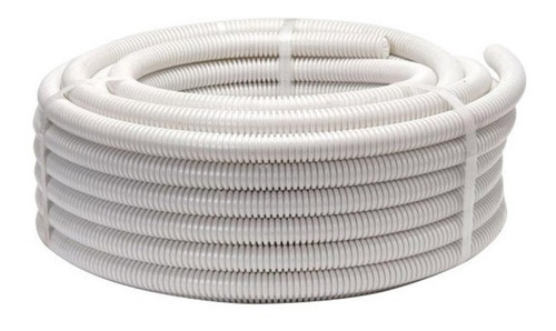 Rollo De Caño Corrugado Blanco Ignifugo 7/8 Electricidad Pvc