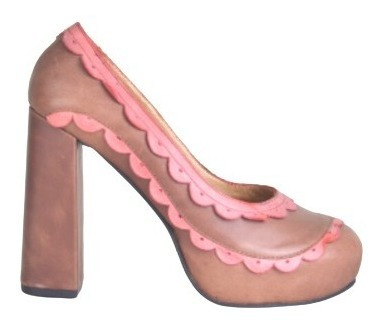 Imagen 1 de 5 de Zapatos Tacos De Cuero De Mujer - Rosario - Ferraro
