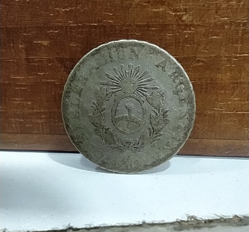 Antigua Moneda 1/2 Real La Rioja 1854 Cj# 73.3 A2 R1