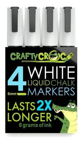 Marcador Rotulador Crafty Croc Color Blanco 4-pack