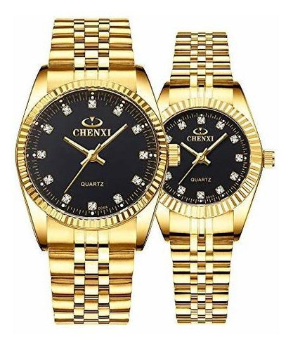 Mastop Pareja Relojes Swiss Marca Golden