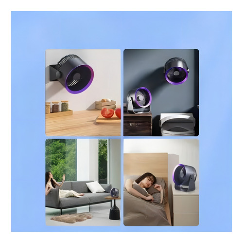 Ventilador De Mesa Cyclin M55 super silencioso sem fio portátil 3 nivel cor da estrutura cinza cor das pás cor da imagem diâmetro 205 frequência 50hz 110v/220v