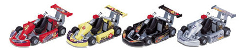 Karting Escala 1:36 Pull Back Color Rojo