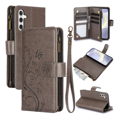 Funda De Piel Con Tapa Tipo Cartera Para Samsung Galaxy A56 A36 A26 A16 A06