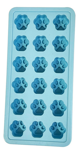 Molde De Silicon Diseño Huellitas Patita Mascota Reposteria Celeste