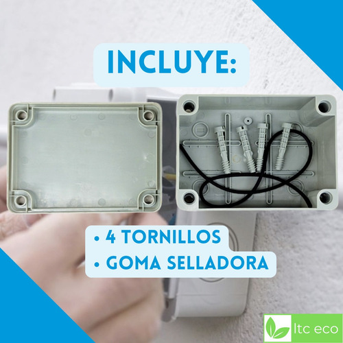 Imagen 3 de 9 de Caja De Paso Luz Estanca Exterior 160x120x80 Pvc Electricas