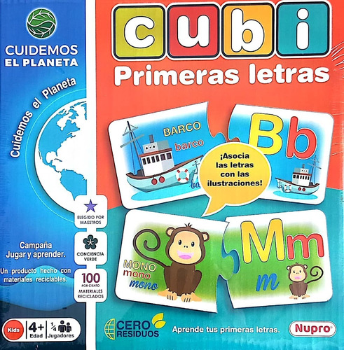 Cubi Primeras Letras Juego De Mesa Didáctico Nupro