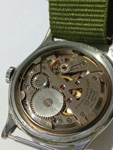 Reloj Girad Perregaux ,militar Año 40 Verde Blanco Blanco (Usado)