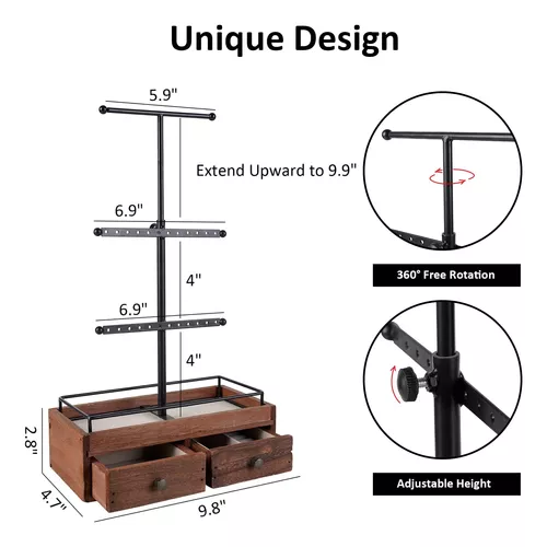  GPUSFAK Organizador de collares, soporte para pulsera