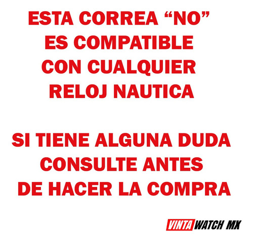 3 Correas De Caucho Compatible Con Reloj Nautica 20mm