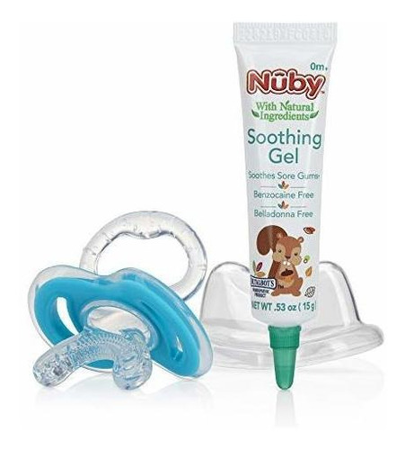 Nuby Todo Gel Natural De Denticion Con Mordedor Gumeez Combo