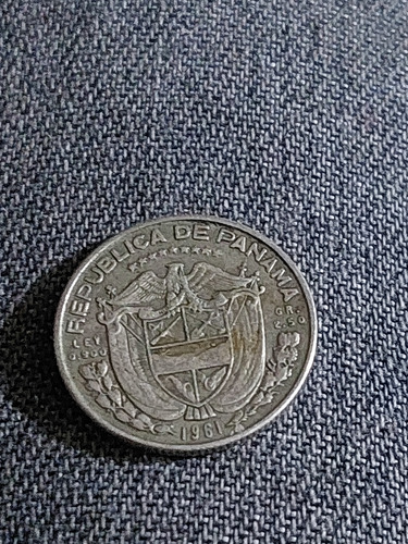 Moneda De Panamá 1 Decimo De Balboa Año 1961 Plata 0,900