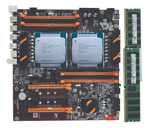 Kit X99 Xeon 2 Proc E5 2678 V3 + Placa Dual + 32gb Ddr4 Cor Preto