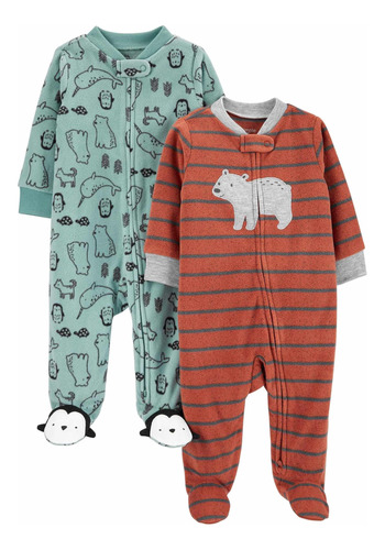 Juego De 2 Pijamas Marca Carters Para Bebé Talla 6-9 Meses