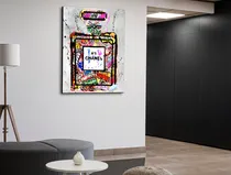 Comprar Cuadro Decorativo Para Hogar\u002F Negocio Kaws Street | 90x140 Color Graffiti Chanel