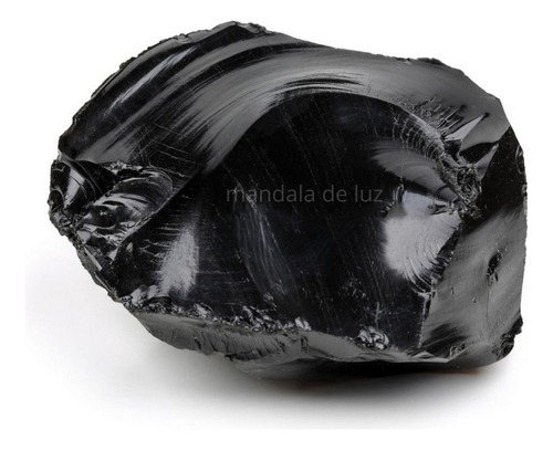 Pedra Bruta De Obsidiana Negra Preta Cristal Lava Vulcânica