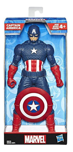 Boneco Capitão América 24 Cm - Figura Clássica Marvel