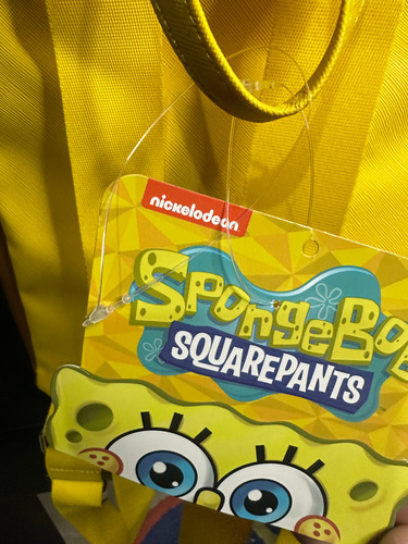 Mini Mochila Bob Esponja Nickelodeon Amarillo Liso
