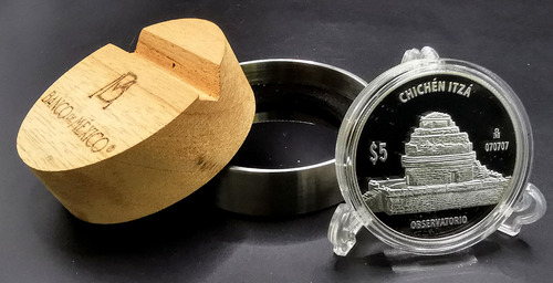 Estuche Con Onza Observatorio Chichén Itzá Plata Proof 2011