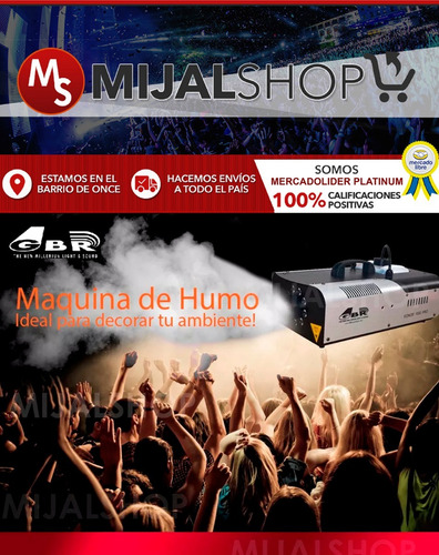 Gbr Konor 1500 Pro Maquina De Humo 9 Leds 3w Rgb Gran Caudal