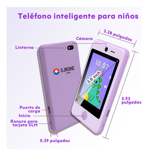 Teléfono Móvil Para Niños Teléfono Llamada 2g Inteligente Para Niños Con Ranura Para Tarjeta Sim,equipado Con Cpu Mtk6262d Y Lente Cmos Admite Tarjeta Tf Children Smartphone Móvil Para Llamadas Niño