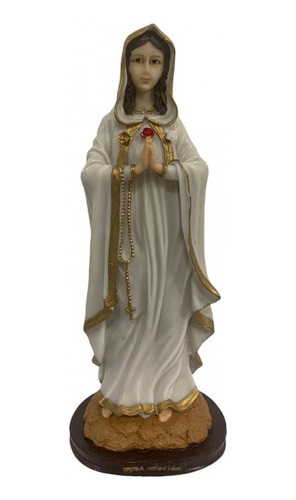 Escultura Nossa Senhora Rosa Mística 29 Cm Em Resina