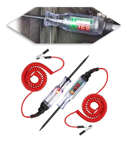 2pcs Probador De Corriente Automotriz Bolígrafo 6v-12v-24v