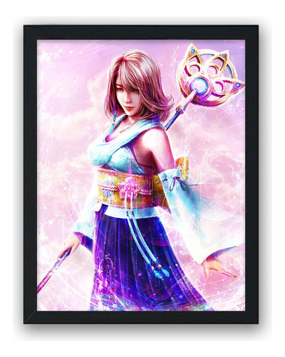 Cuadro Final Fantasy X 10 30x23 Madera Vidrio Poster Ffx02