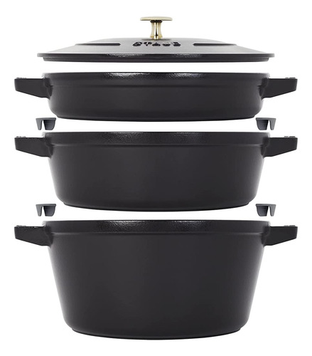 ~? Staub Juego De Hierro Fundido 4-pc, Juego De Utensilios D