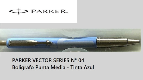 Parker Vector Series Boy Boligrafo En Azul Acero Inoxi