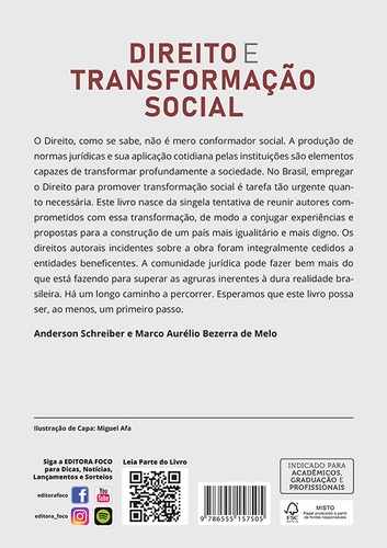 Direito E Transformação Social, De Corbo Wallace. Editora Editora Foco, Capa Mole Em Português