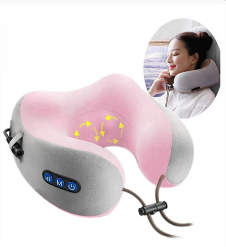 Almohada De Masaje Cervical Cuello Portatil Recargable