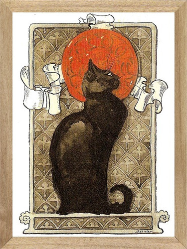 Gato Negro , Cuadro , Poster , Afiche, Pintura      P809