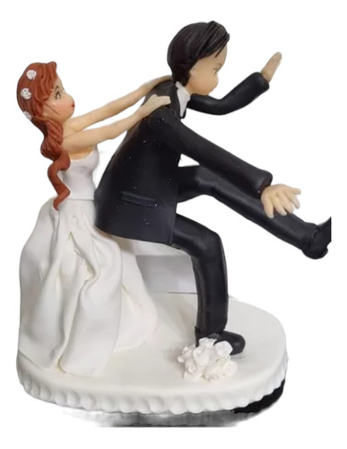 Novios Escapando,adorno Para Torta Boda Casamiento