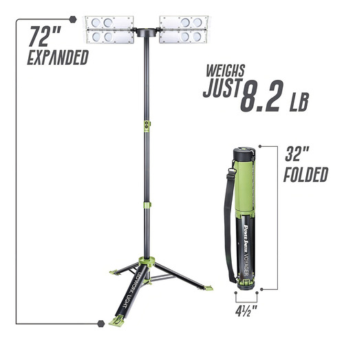 Luz LED dobrável Powersmith PVL6000a Voyager 6000 lúmens R