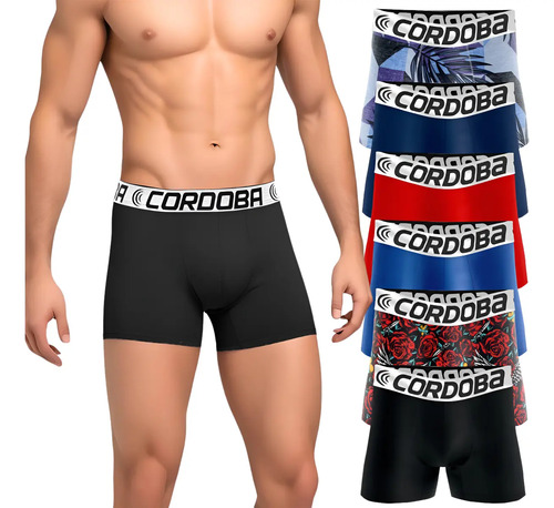 Kit 6 Cuecas Masculinas Boxer Variadas Alta Qualidade Aaa