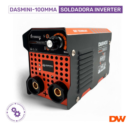 Soldadora Inverter 100 Ah Daewoo Mini Dasmini-100mma Con Acc