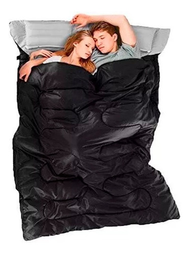 Ohuhu Doble Sleeping Bag Con 2 Almohadas Y Bolsa Campamento.