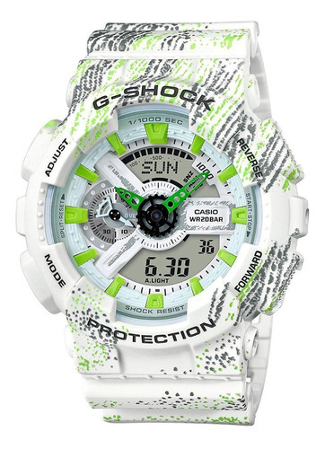 Reloj Casio G Shock Ga 110tx Blanco Hora Doble Cronometro