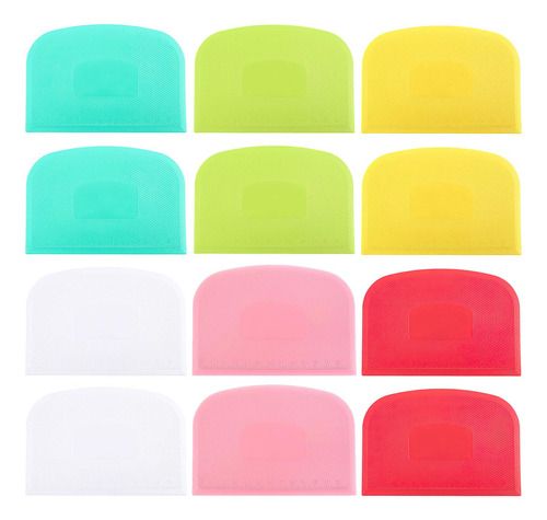 12 Raspador Masa Plastico Banco Escala Flexible Tazon