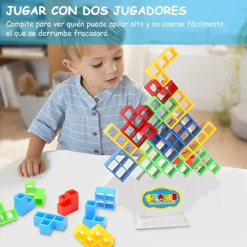 // 48pcs Tetris Tower Balance Game Con Bolsa, Juguetes De