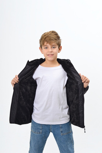 Campera Atomik Con Piel Inflada Niño Niña Del Talle 6 Al 16.